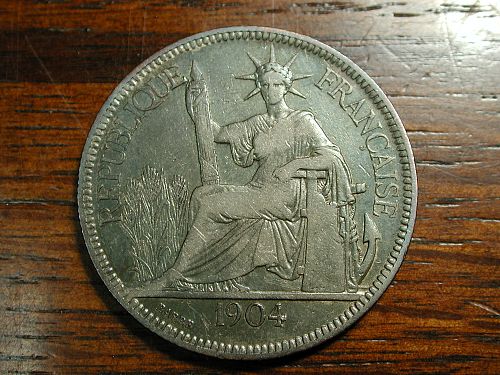 1904 one Piastre  Republique Francaise RARE very nice