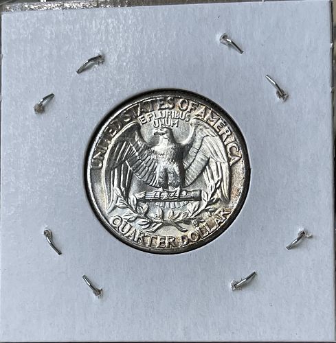 1963-P Washington Silver Quarter • Nicely Toned Ch. Brilliant Uncirculated MS63+