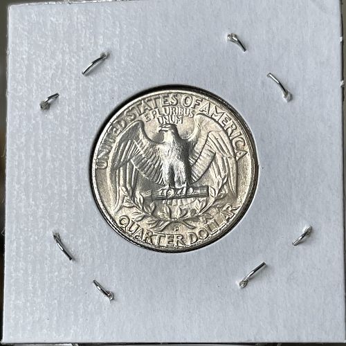 1957-D Washington Silver Quarter - Toned Choice Brilliant Uncirculated MS63+