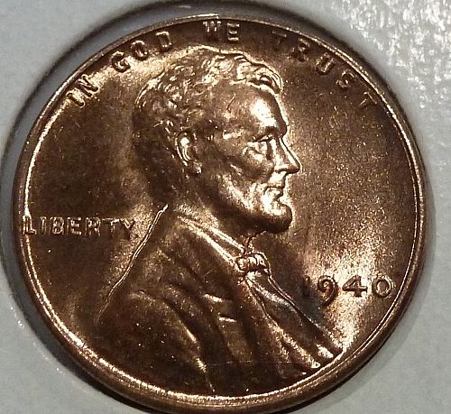 1940-P GEM  BU RED Lincoln Wheat Cent (40-H)