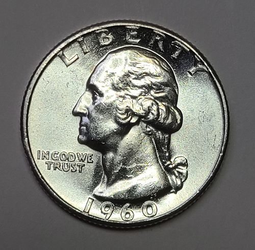 1960 TYPE B Washington Quarter MS-63 (Choice BU)