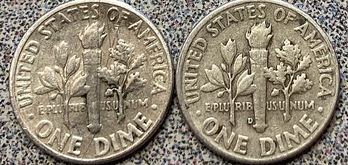1957 P and D 2 coin lot