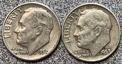 1957 P and D 2 coin lot