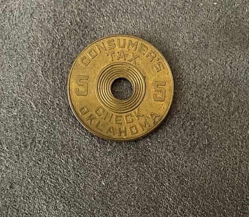 Oklahoma Consumer's Tax Check, 5, Metal