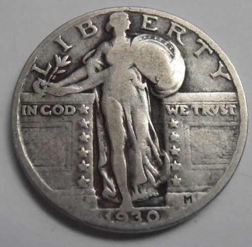 1930 P Liberty Standing Silver Quarter (30PEW1)