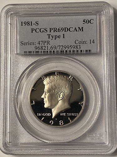 1981-S PCGS PR69DCAM Kennedy Half - Type 1