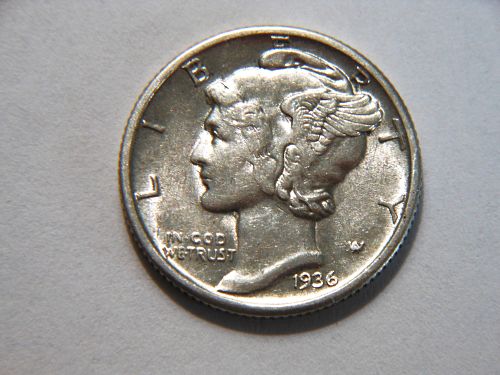 1936-P Silver Mercury Dime