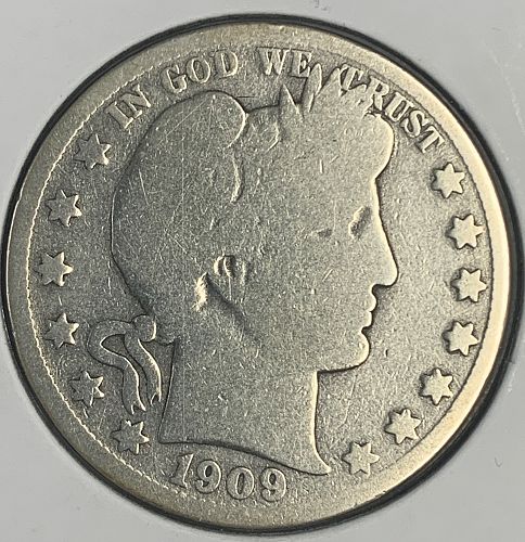 1909 Barber Half Dollar Circulated (#4998)