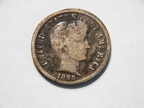 1898-P Silver Barber Dime