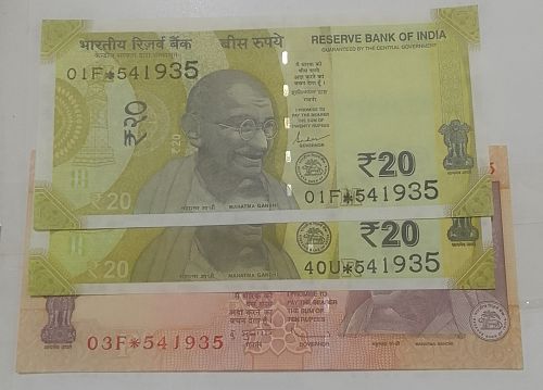 *541935 x 3 ..Matching..Replacement india UNC lot