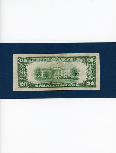 1934b 20.00  Federal Reserve Note New York RARE NICE