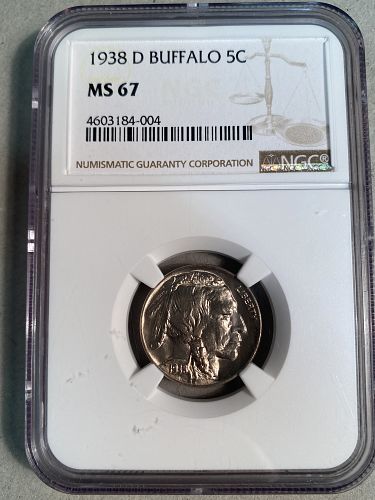 1938-D Buffalo Nickel NGC MS67