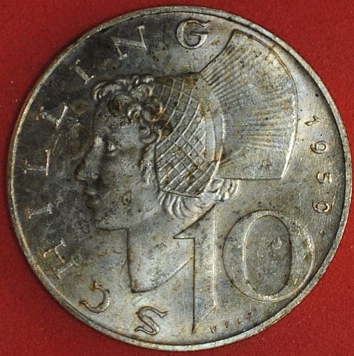 1959 Austria 10 Schilling UNC