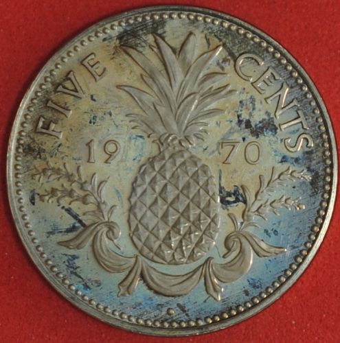1970 Bahamas 5 Cents Proof