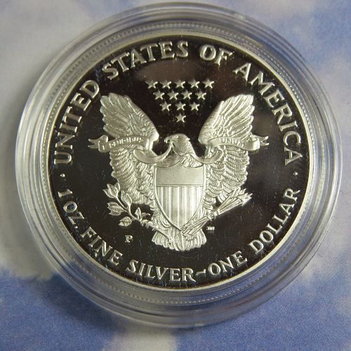 2000-P AMERICAN SILVER EAGLE PROOF DOLLAR (99.99% PURE SILVER) Incl: COIN, BOX & COA