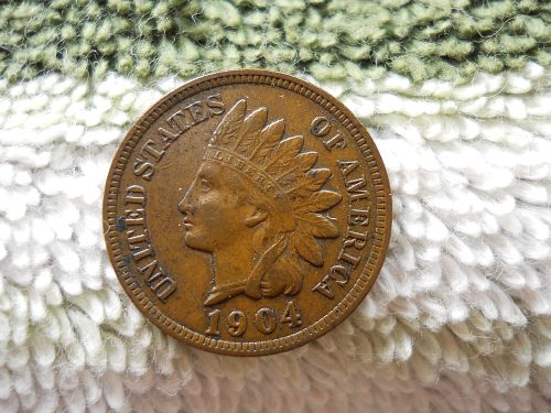 1904 Indian Cent.  Extremely Fine + Grade.  Full LIBERTY.  Original Surfaces.  1