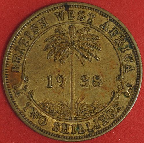 1938KN British West Africa 2 Shillings XF