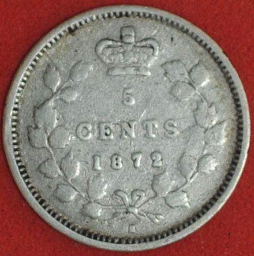 1872H Canada 5 Cents G-VG