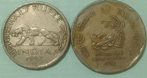 P)..INDIA CIRCULATED COINS MIX MINT YEARS LOT.