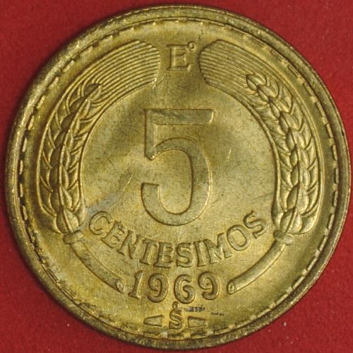 1969 Chile 5 Centesimos BU
