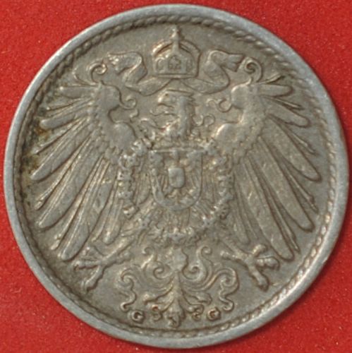 1902G Germany/Empire 5 Pfennig XF