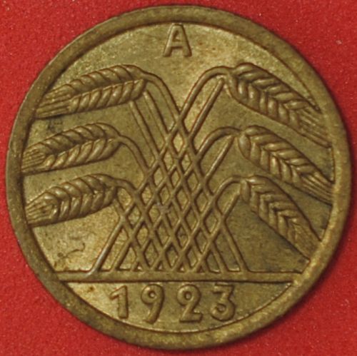 1923A Germany/Weimar 5 Rentenpfennig XF