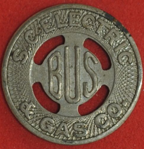 S. C. Electric & Gas Co. (Columbia, South Carolina) Fare Token SC 310C
