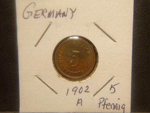 GERMAN 1902 A 5 PFENNIG