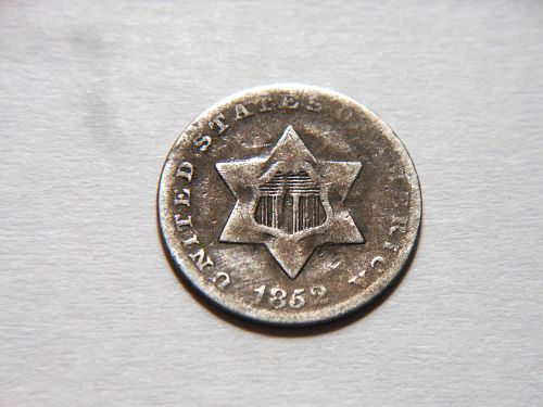 1852 Silver 3 Cent Piece