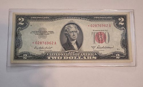 1953A $2 Star Note No fold or Crease Mark Crispy Uncirculated