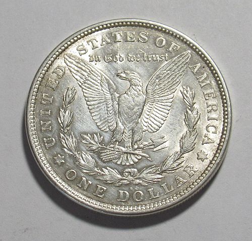 1921 D Morgan Dollar, AU/BU