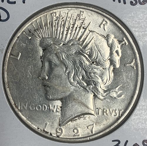 1927-D Peace Dollar MS60 (5131)