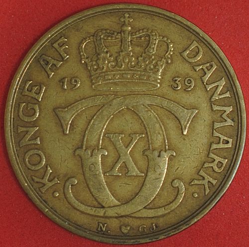 1939 Denmark 2 Kroner VF