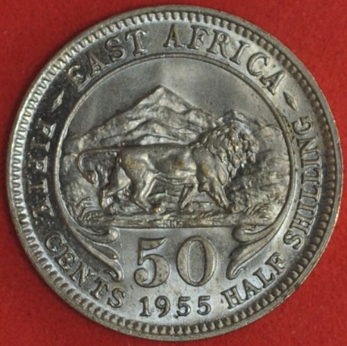 1955 East Africa 50 Cents UNC