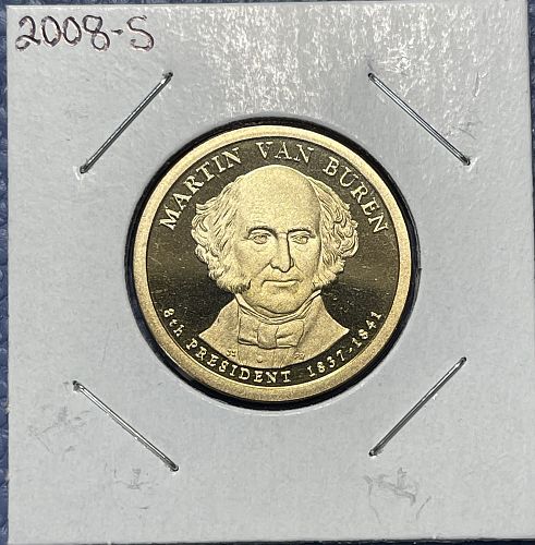 2008-S Presidential Gold Dollar ~ Martin Van Buren Cameo Proof