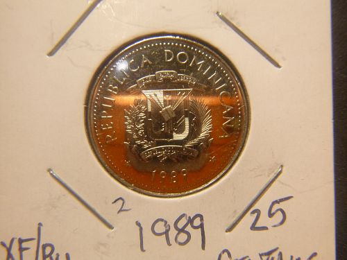REPUBLICA DOMINICANA 1989 25 CENTAVOS