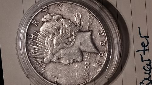 RARE 1923 d peace dollar