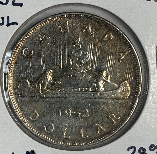 1952 Canadian Silver Dollar, FWL, Uncirculated  (5189)