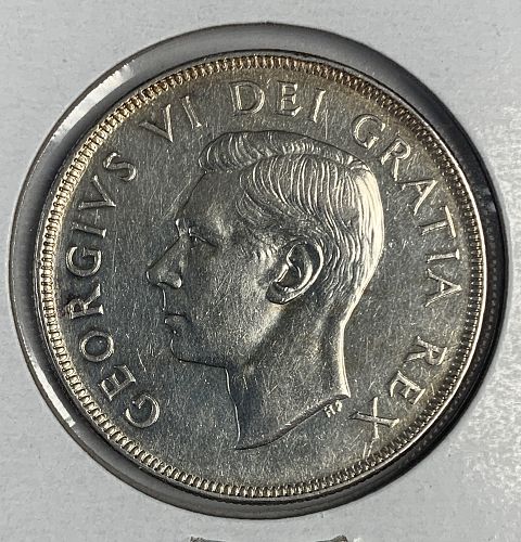 1952 Canadian Silver Dollar, FWL, Uncirculated  (5189)