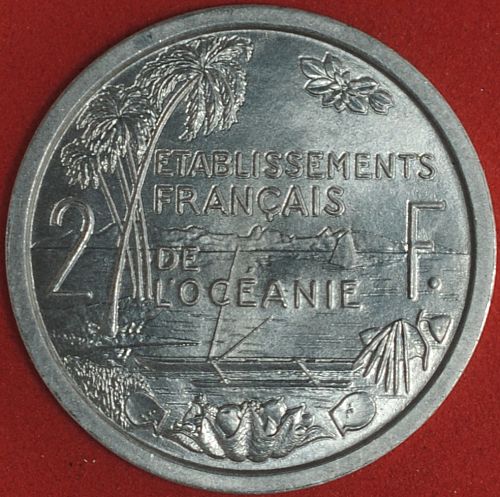 1949 French Oceania 2 Francs BU