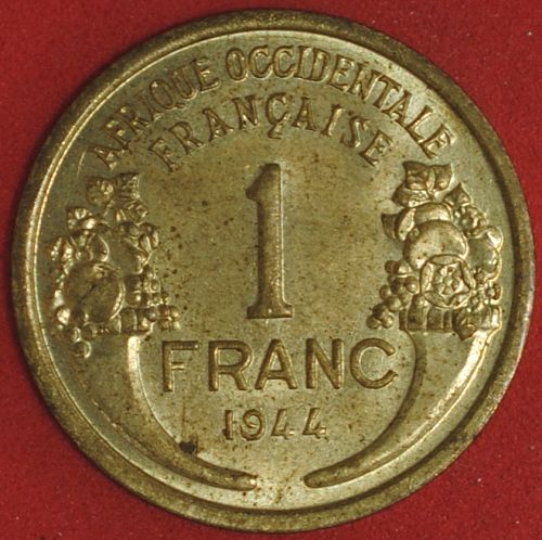 1944 French West Africa Franc AU