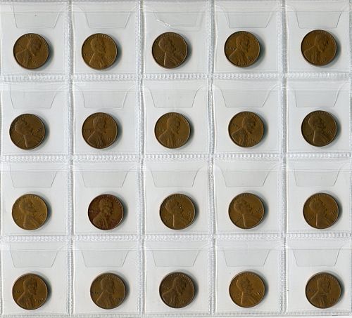 20 - 1953 - S  LINCOLN CENTS   VERY GOOD