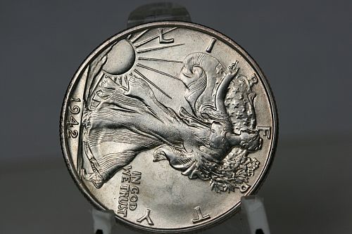 1942 S Walking Liberty Dollar Choice BU