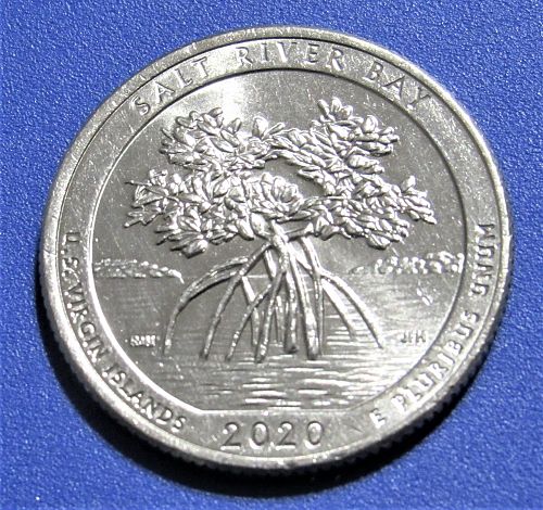 2020-D 25 Cents - Salt River Bay US Virgin Islands National Park America Beautiful