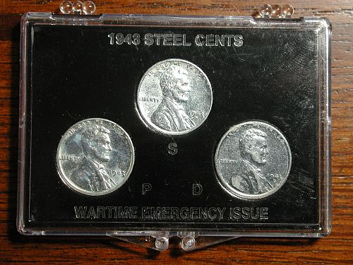 1943 P,D,S Lincoln wheat penny cent  set NICE