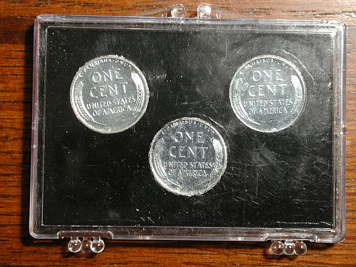 1943 P,D,S Lincoln wheat penny cent  set NICE