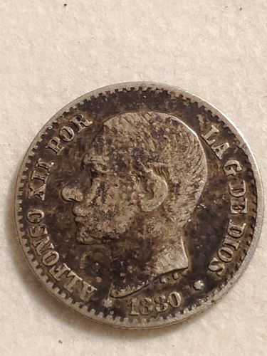 1880 Spain 50 Centimos
