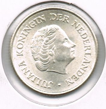 &frac14; Gulden - Juliana, Netherlands Antilles, 1962, Silver (.640)
