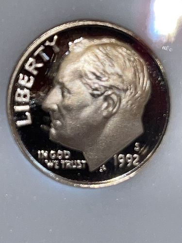 1992 S Roosevelt DCAM Proof Dime