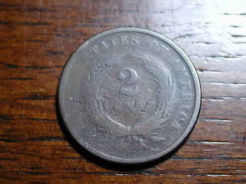 1864 2 cent piece NICE
